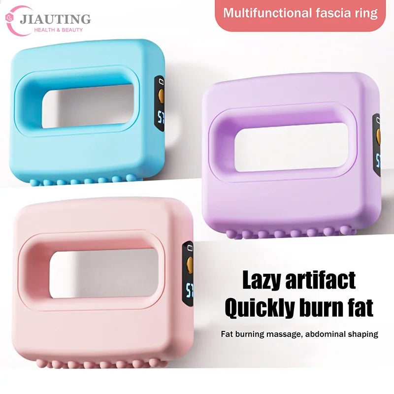 Electric Fascia Ring Massager Full Body Slimming Deep Tissue Vibration Massage With Belt Adjustable For Fat Burning&Shaping