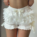 Coquette Y2K Fairy 00s Retro Kawaii Multi-layers Ruffles Bloomers Cutest Vintage Japanese Style Frill Lace Shorts Women Costume