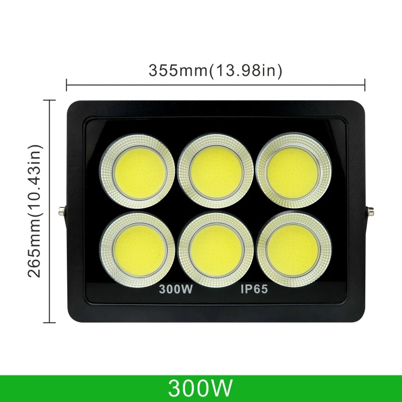 LED COB Floodlight 300W 200W 100W 50W Flood Light Outdoor Lighting 220V Spotlight IP65 Modern Waterproof Outdoor Led Garden Lamp