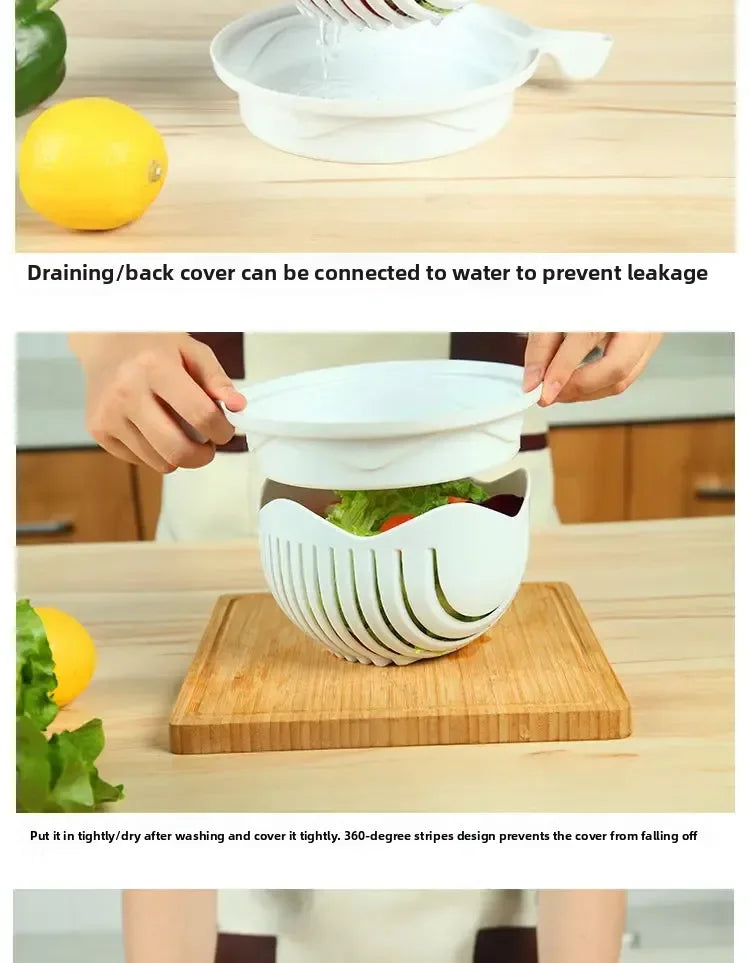 Vegetable Salad Cutter Cutting Bowl Slices Fruit, Kitchen Tools, Accessories Gadgets Kitchen Items Kitchen Gadgets Vegetable