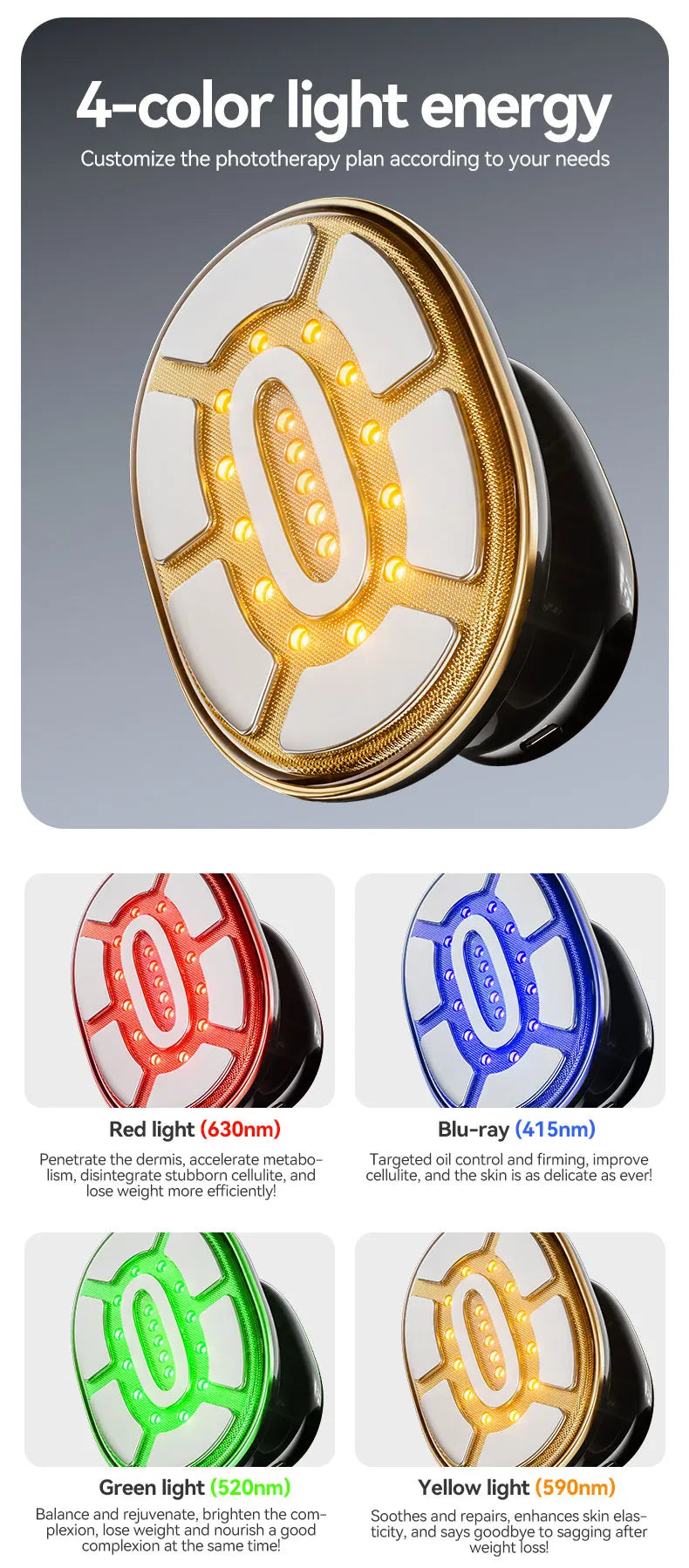 EMS Body Sculpting Machine Microcurrent Fat Burner Slimming Shaping Device 4 Color LED Skin Tighten Anti Cellulite Massager