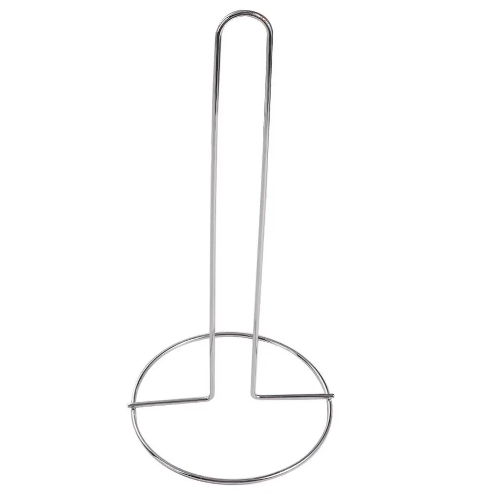 1Pcs New One-handed Tear Roll Paper Towel Holder Vertical Free Standing Napkins Rack Black/Silver Tissue Stand