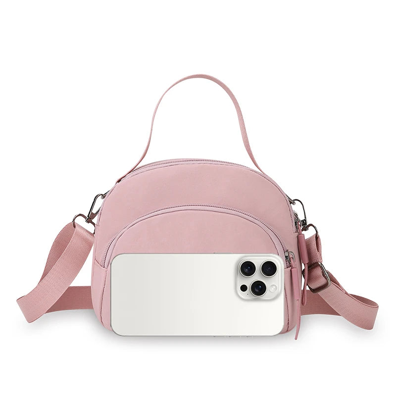 Lightweight Waterproof Nylon Mini Crossbody Bag Top Handle Adjustable Strap Multi Pocket Ladies Daily Outdoor Bag