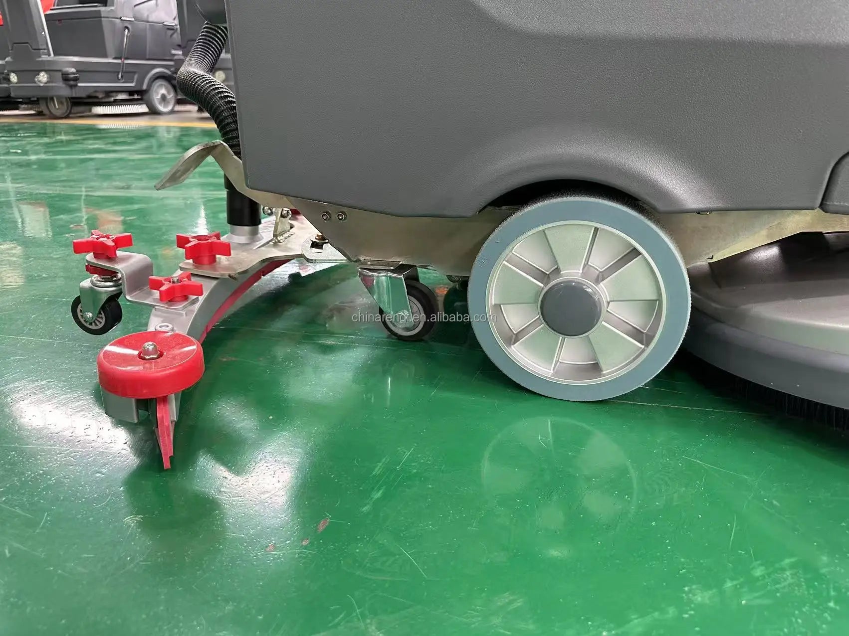 Battery Powered Floor Scrubber, Electric Walk Behind Washer for Tile and Concrete, Efficient Cleaning Machine