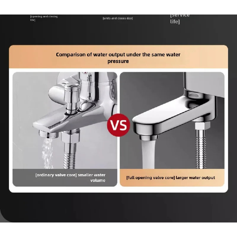 Bathroom Swivel Tub Spout  Hand Shower Wall Mounted  Bath Faucets Bathtub Tap Brass Bathtub Hot and Cold Mixer Shower