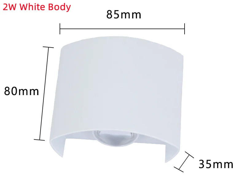 LED Wall Light 2W 6W 8W Waterproof Outdoor Wall Lamp Garden Porch Light Decor for Bathroom Bedroom Living Room AC85-265V