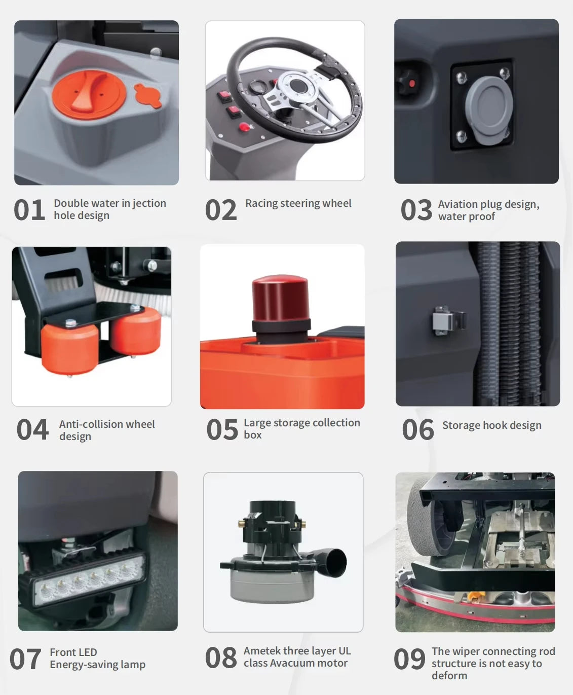 CE EPA Battery Operated Car Type Ride On Floor Scrubber Commercial Tennis Court Floor Road Sweeper Machine