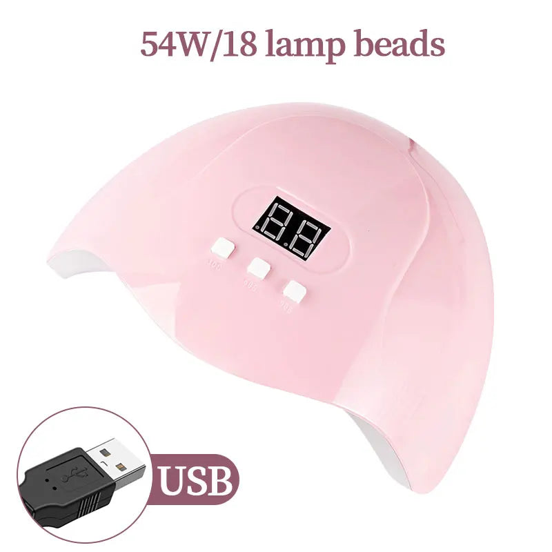 LED UV Gel Nail Lamp with 3 Timer Presets Auto Sensor Gel Polish Nail Dryer Curing Lamps for Manicure Home and Salon