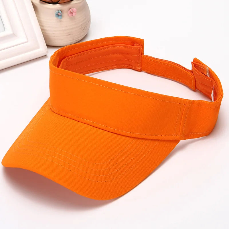 Tennis Visor Cap Solid Empty Top Cotton Men's Caps Visors for Women Baseball Hats Outdoor Sports Gorro Con Visera Dropshipping