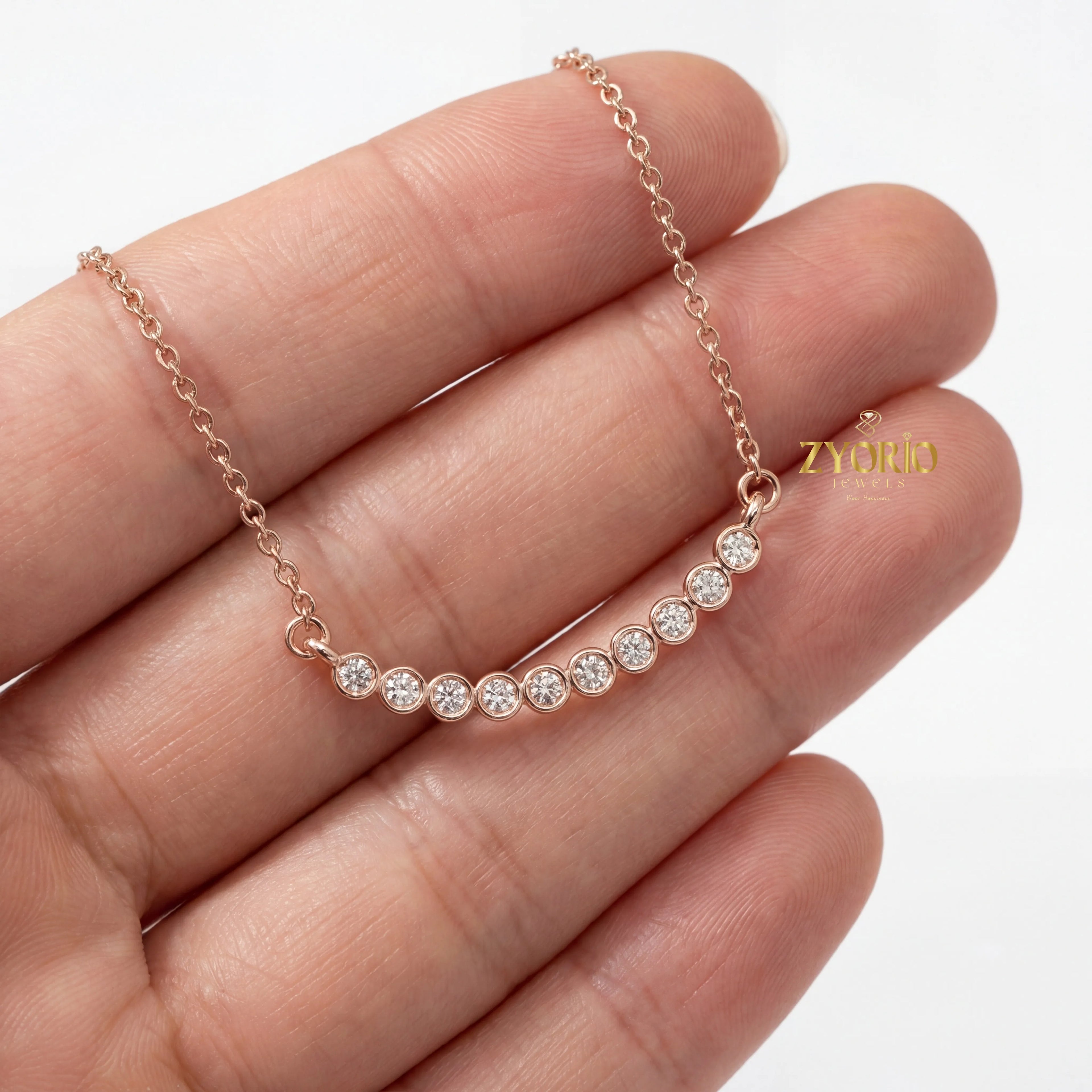 Classic 925 Sterling Silver Diamond Necklace Luxury Fashion Jewelry For Women Wedding Party Gift
