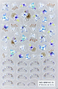 3d Nail Art Ultrathin Decals Blue Pink Blossom Florals Flowers Leaves Nail Stickers Decoration For Nail Tips Beauty