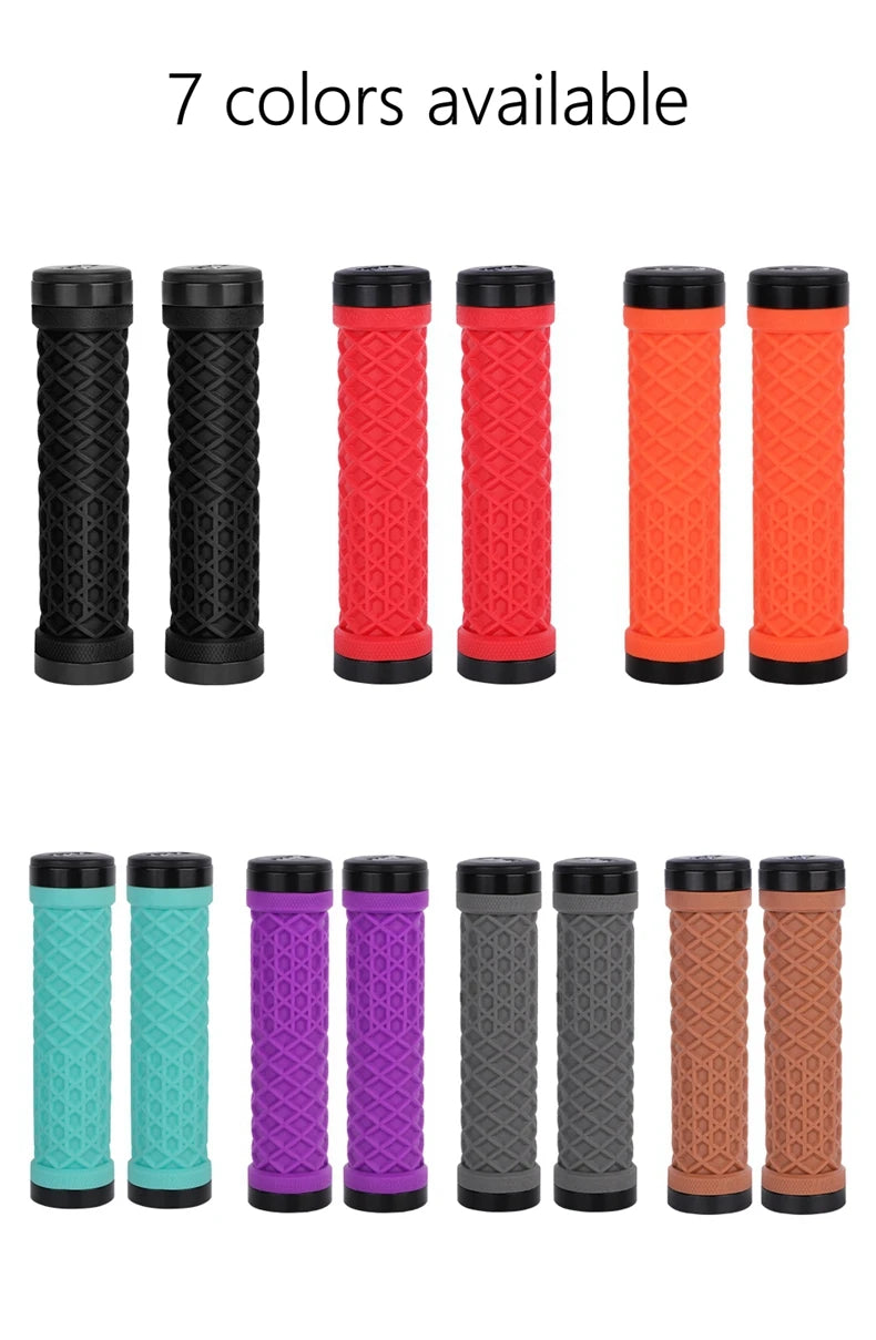 ODI Van Bicycle Handlebar Grips sillicone Lock-On Anti-slip Shock Absorption MTB Double Lock Ring for BMX Folding Bike Parts