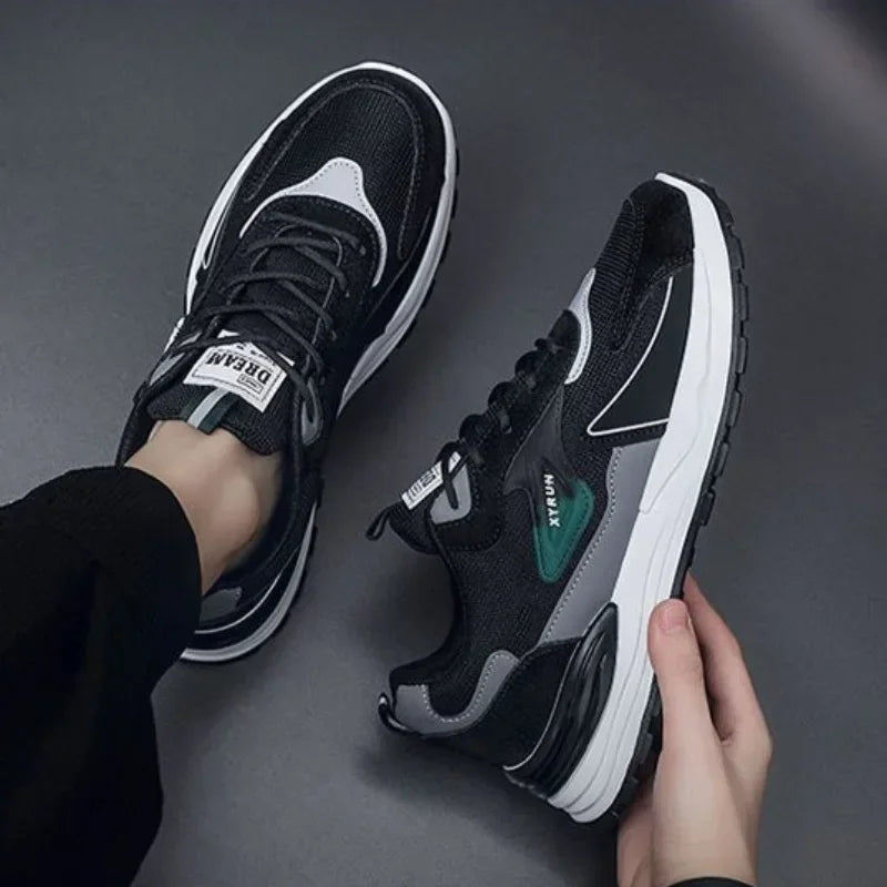 Fashion Men's Shoes Mesh Breathable Casual Sneakers Lace Up Comfort Running Shoes for Men Luxury Tennis Shoes Zapatillas Hombre