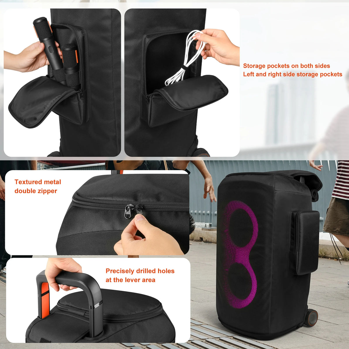 For PartyBox 520 Speaker Carry Cover Anti-Scratch Party Speaker Dust Cover Mesh Speaker Protective Cover Speaker Accessories