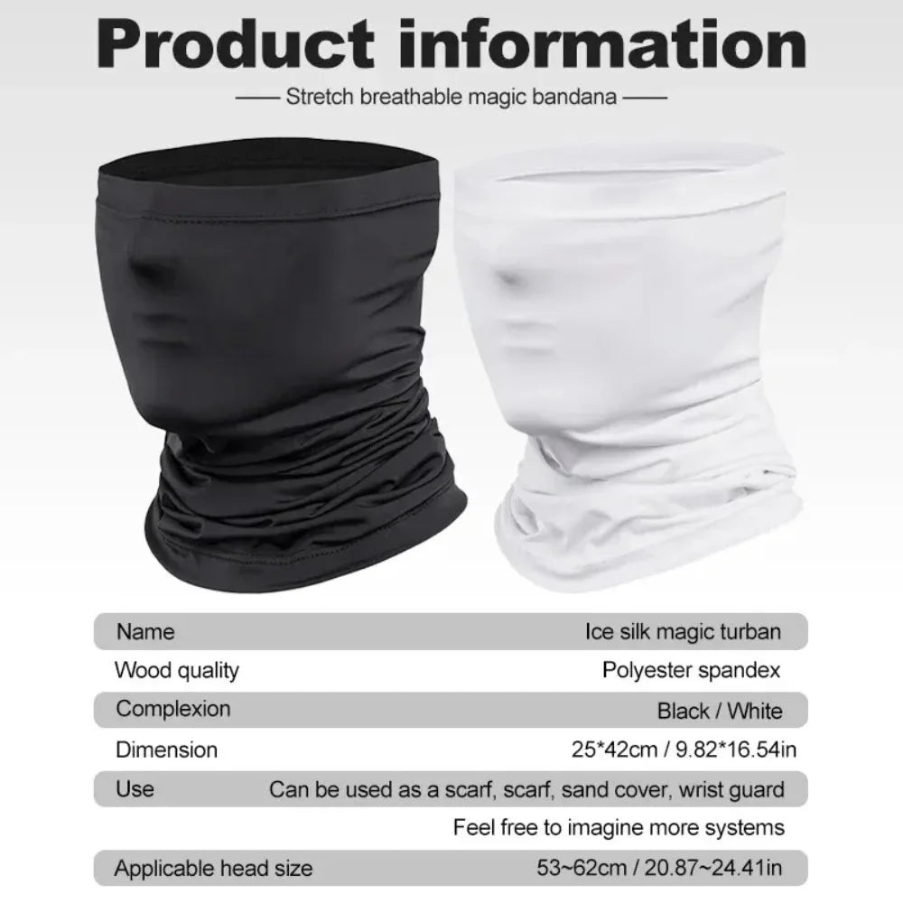 Cycling Half Face Cover Motorcycle Neck Warmer Riding Neck Gaiter Cooling Climbing Running Hiking Neck Wrap Ice Silk Dust