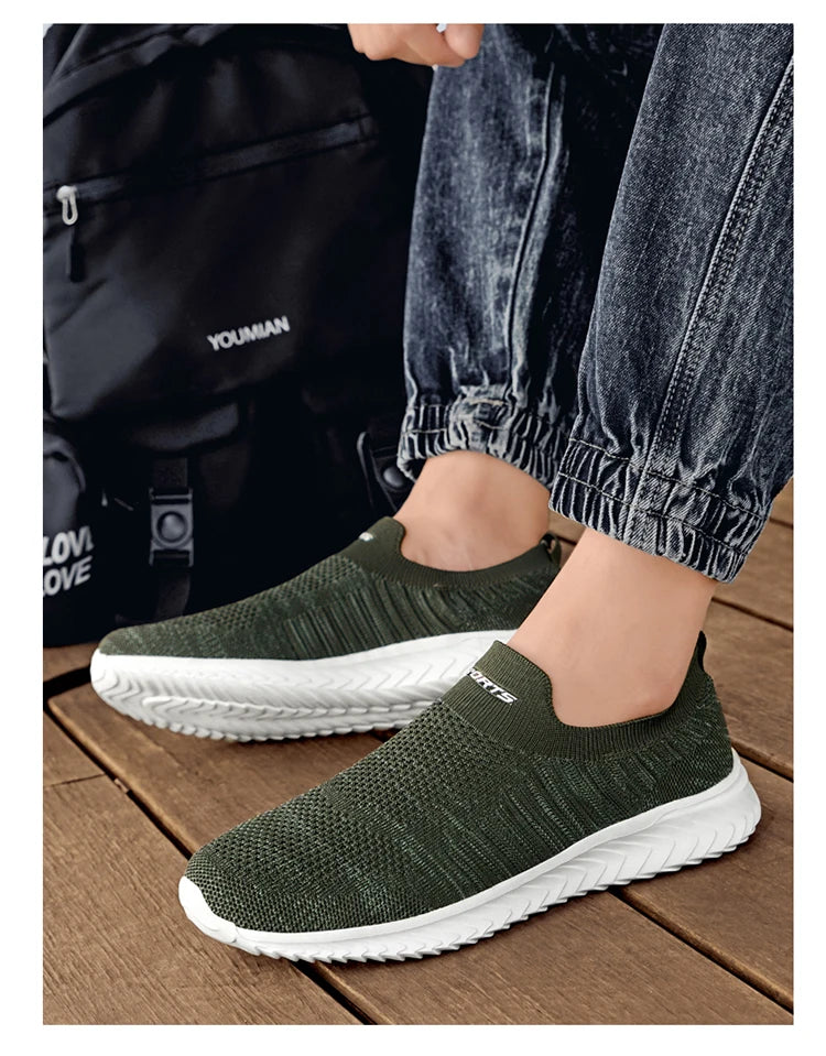 Men Vulcanize Shoes Mesh Men Shoes Lightweight Comfortable Men's Sneakers 2025 Autumn Fashion Slip on Flats Shoes Male Loafers
