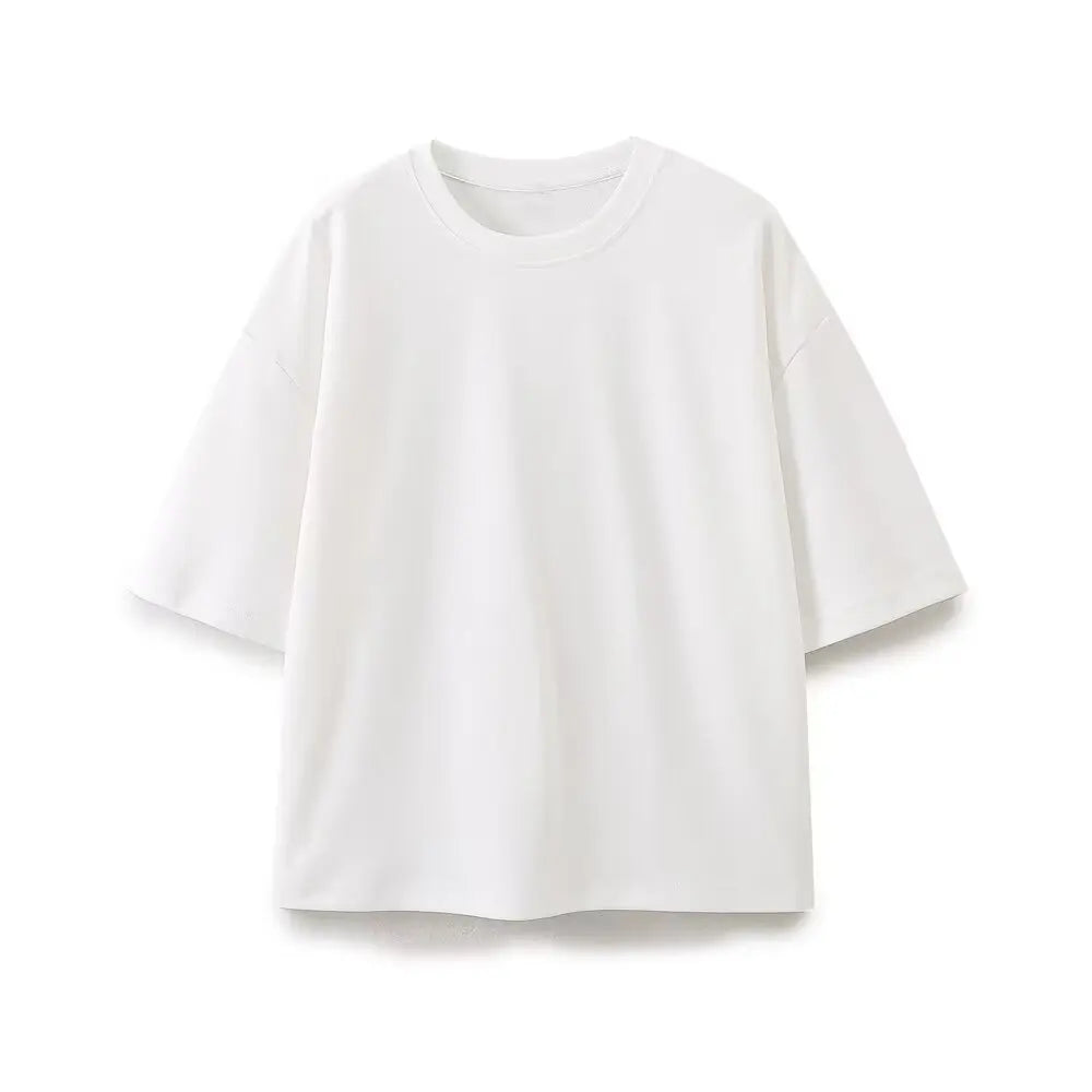 HH 2024 Women's Solid Casual T Shirts Pant Set Short Sleeves O-Neck T-Shirt Top+Lace-up Loose Side Pockets Straight Pant