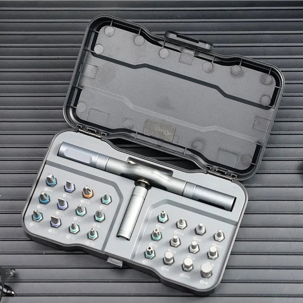 24-in-1 Ratchet Magnetic Screwdriver Set Multi Bit Ratchet Screwdriver Set With T Handle Multi-Purpose Mini Screwdriver Kit