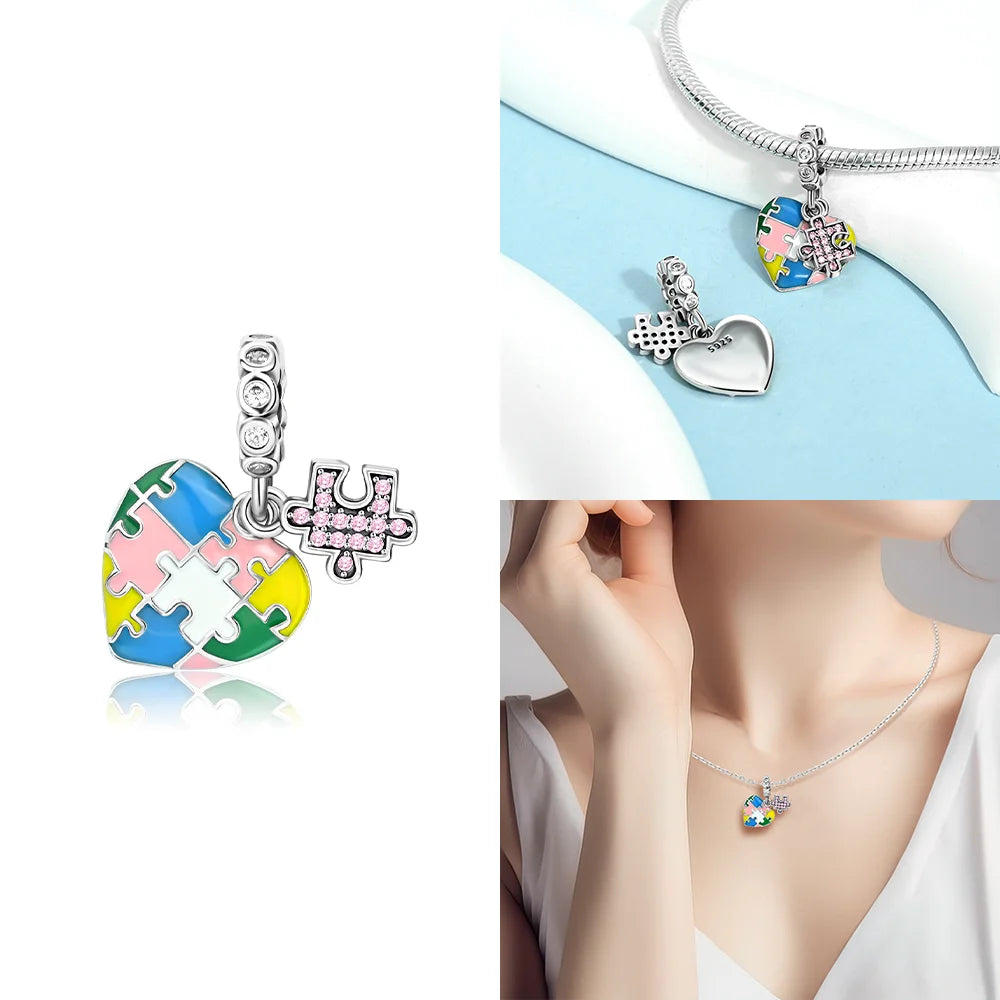 925 Sterling Silver Pink Zircon Love Beads Charms Fit Bracelet Women Jewelry Diy Anniversary Gift Delicate Accessories Bag Charm