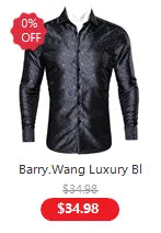 Gold Paisley Bright Shirts Men Autumn Long Sleeve Casual Flower Shirts For Men Designer Fit Dress Shirts BCY-07