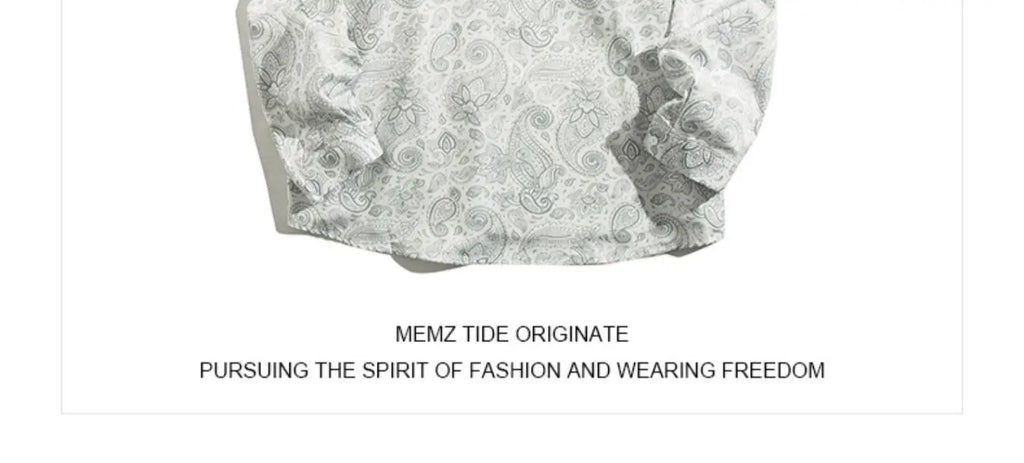 Memz Trendy Long Sve Loose Fit Collared irt for Men with Texture Embroidery Hong Kong Sle Versatile Faionable irt