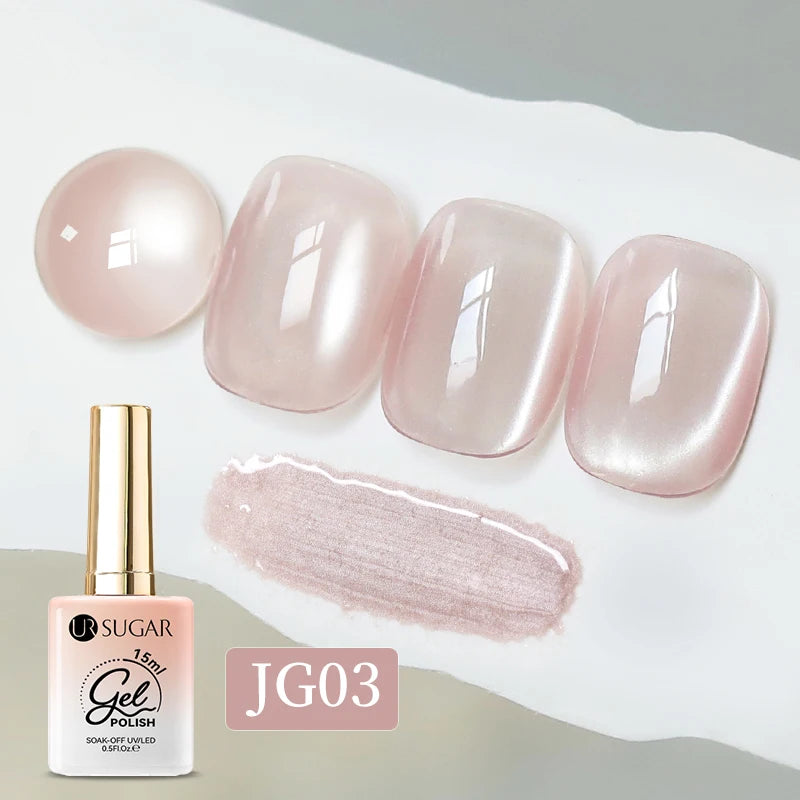 UR SUGAR 15ml Cat Magnetic Gel Jelly Glass Full Coverage Varnis Magnetic Gel Soak Off UV LED Gel Autumn Winter Xmas Manicure