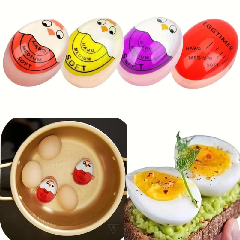 1/2pcs Chick Egg Timer Sensitive Color Change Indicator for Hard Soft Boiled Eggs Cooker Kitchen Gadget for Restaurants Bakeries
