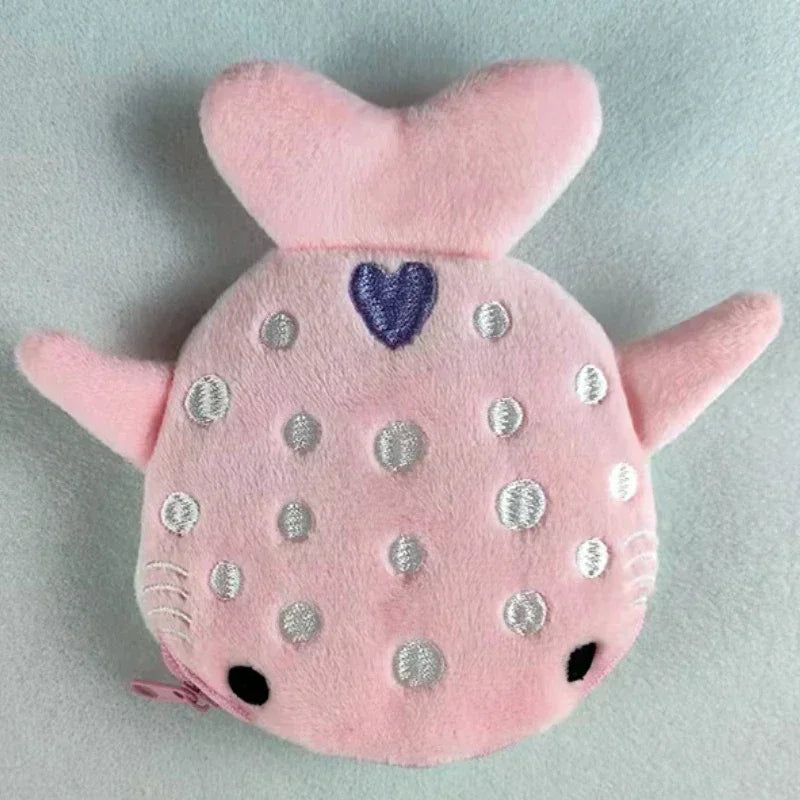 Cartoon Cute Whale Shark Coin Purse Kawaii Wallet Portable Plush Coin Bag Key Earphone Coin Organizer Pouch Zipper Bag