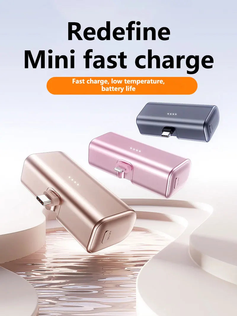 22.5W Fast Charging USB C Power Bank 500000mAh Mini Portable Charger for iPhone 15 16 Android Devices Travel Battery Pack