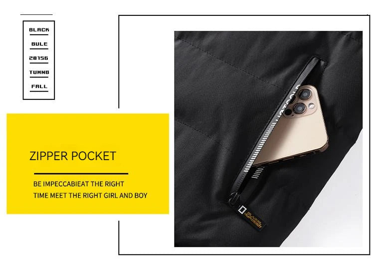 Ueteey Winter Warm Cotton Jacket Men 2023 Windproof Padded Thick Hooded Parkas Down Jakcets Casual Outdoor Mens Coat Streetwear