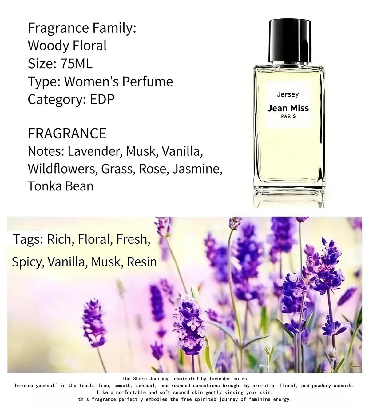 75ml Woody Floral Eau De Parfum, Long-Lasting Fragrance, Unisex, Premium Quality, Embark on Your Journey of Freedom