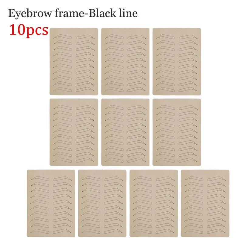 10/5pcs Silicone Tattoo Fake Skin Double-Sided for Permanent Makeup Training Microblading Eyebrow Practice Skin Makeup Tools