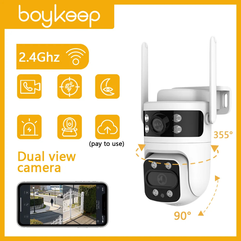 Ease Life App 5G/2.4G WiFi,4MP,IP54,E27 Light Bulb Security Camera Indoor Outdoor Wireless  Color Night Vision Motion Detection