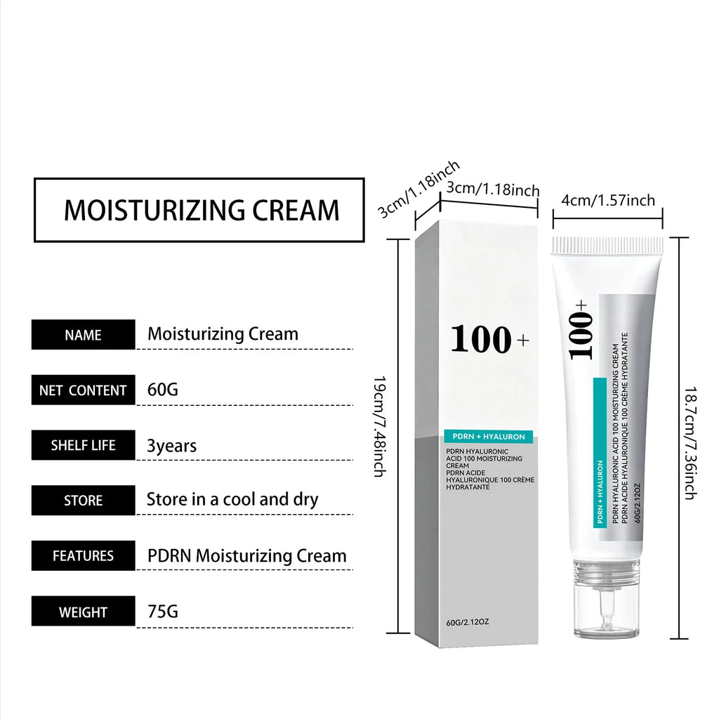 PDRN Hyaluronic Acid 100 Moisturizing Cream,Face Moisturizer With Sodium DNA,Activate Facial Collagen Enhance Skin Elasticity