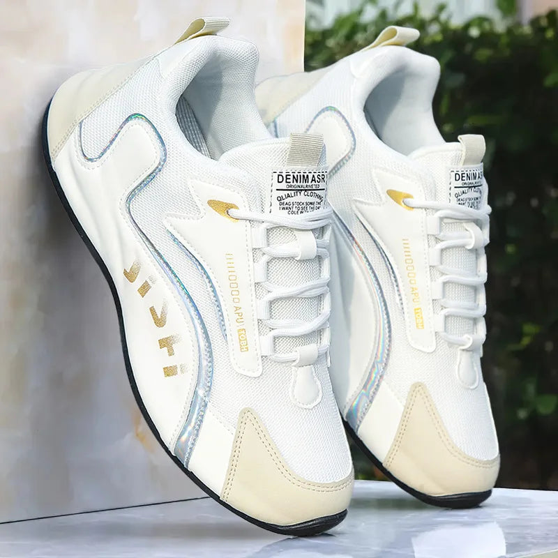 Plus-size men's leather mesh sneakers, casual sports shoes, spring and autumn outdoor casual sports shoes  M1227
