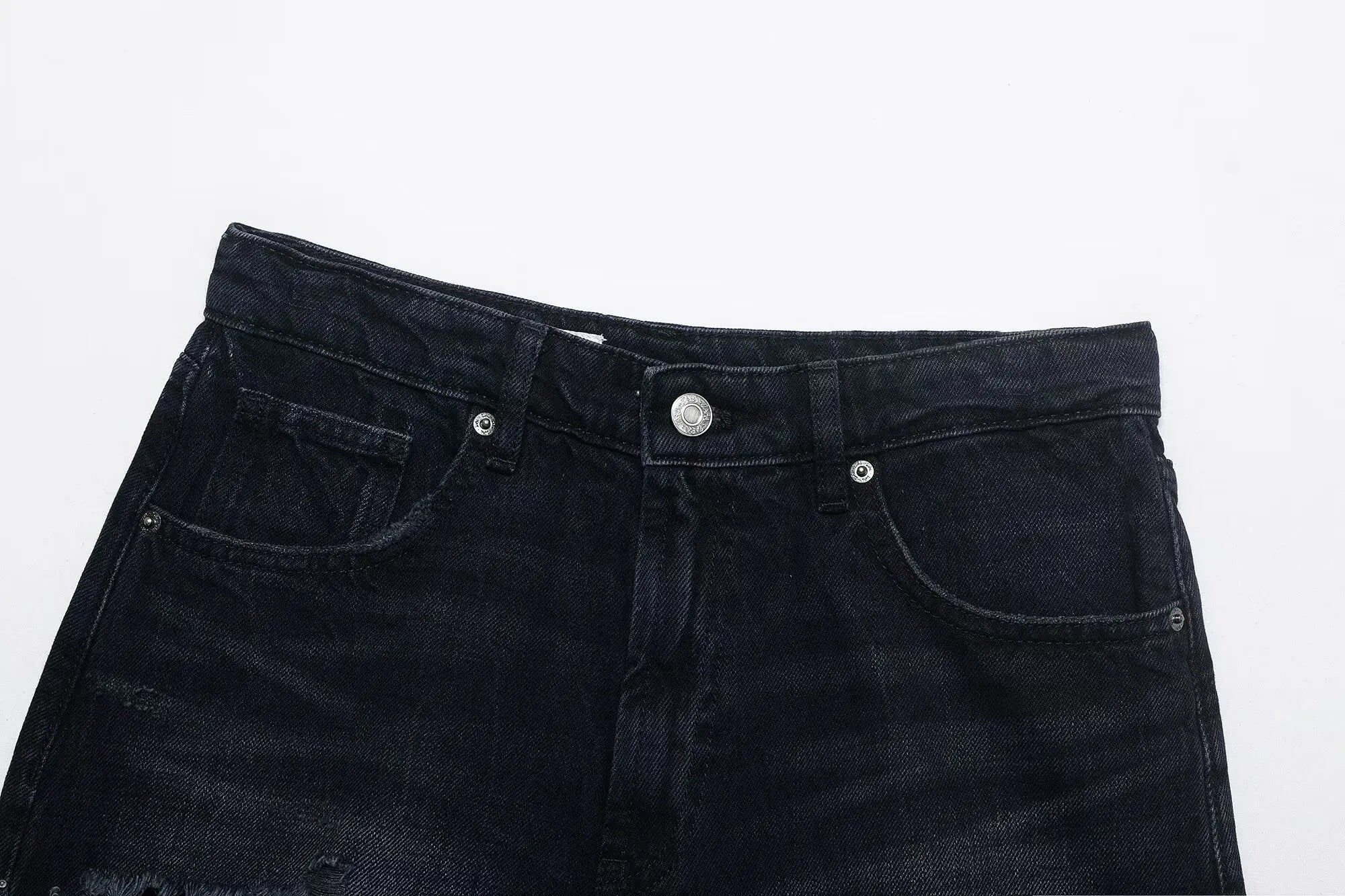 HH Women's High Waisted Denim Shorts Summer Ripped Jean Shorts Frayed Hem A-Line Casual Beach Party Hot Pants Streetwear