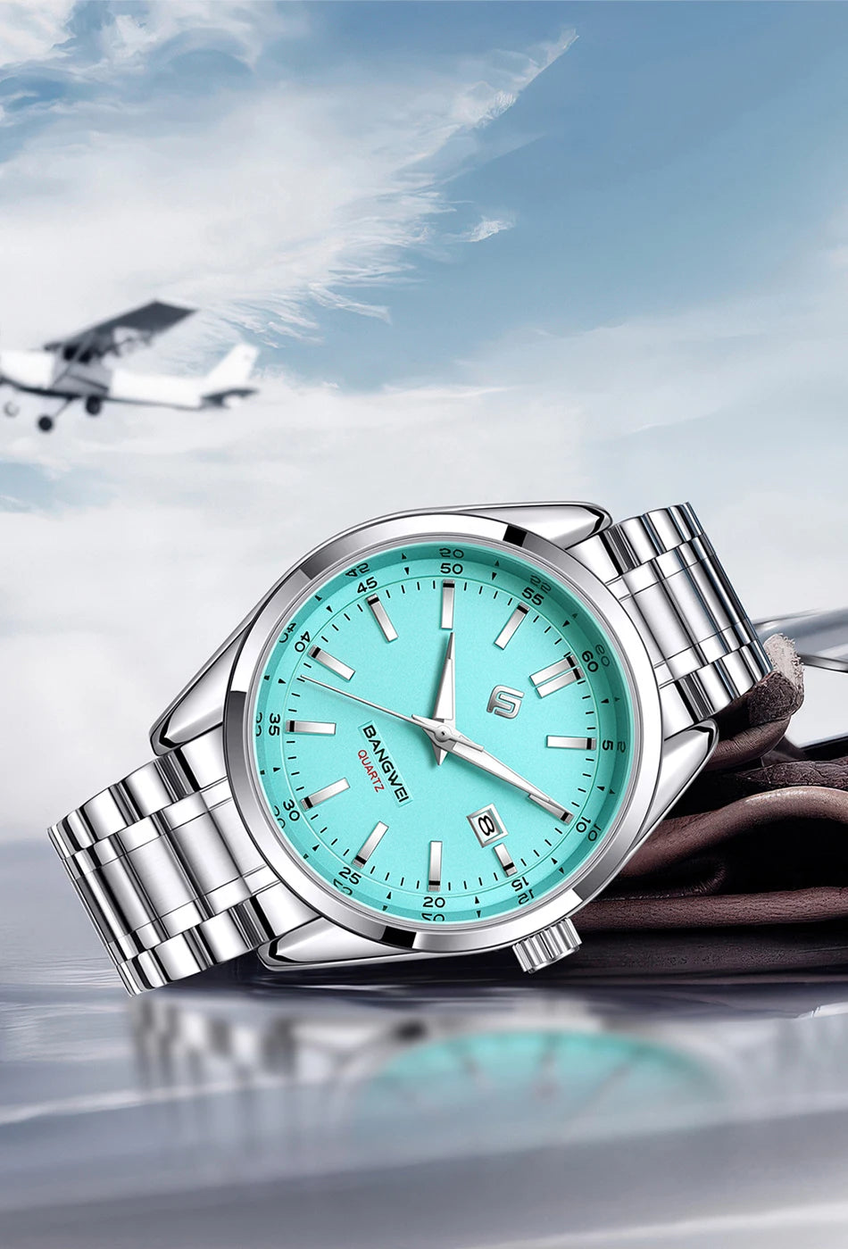 BANGWEI 2025 Business Men's Watch Waterproof Stainless Steel Quartz Watch Luminous Fashion Calendar Watches for Men Reloj Hommes