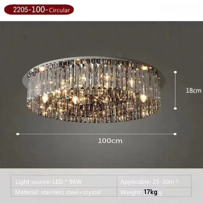 Modern Crystal for Dining Room Led E14 BULBS K9 Crystals Lighting Lamp Living Room Ceiling Light