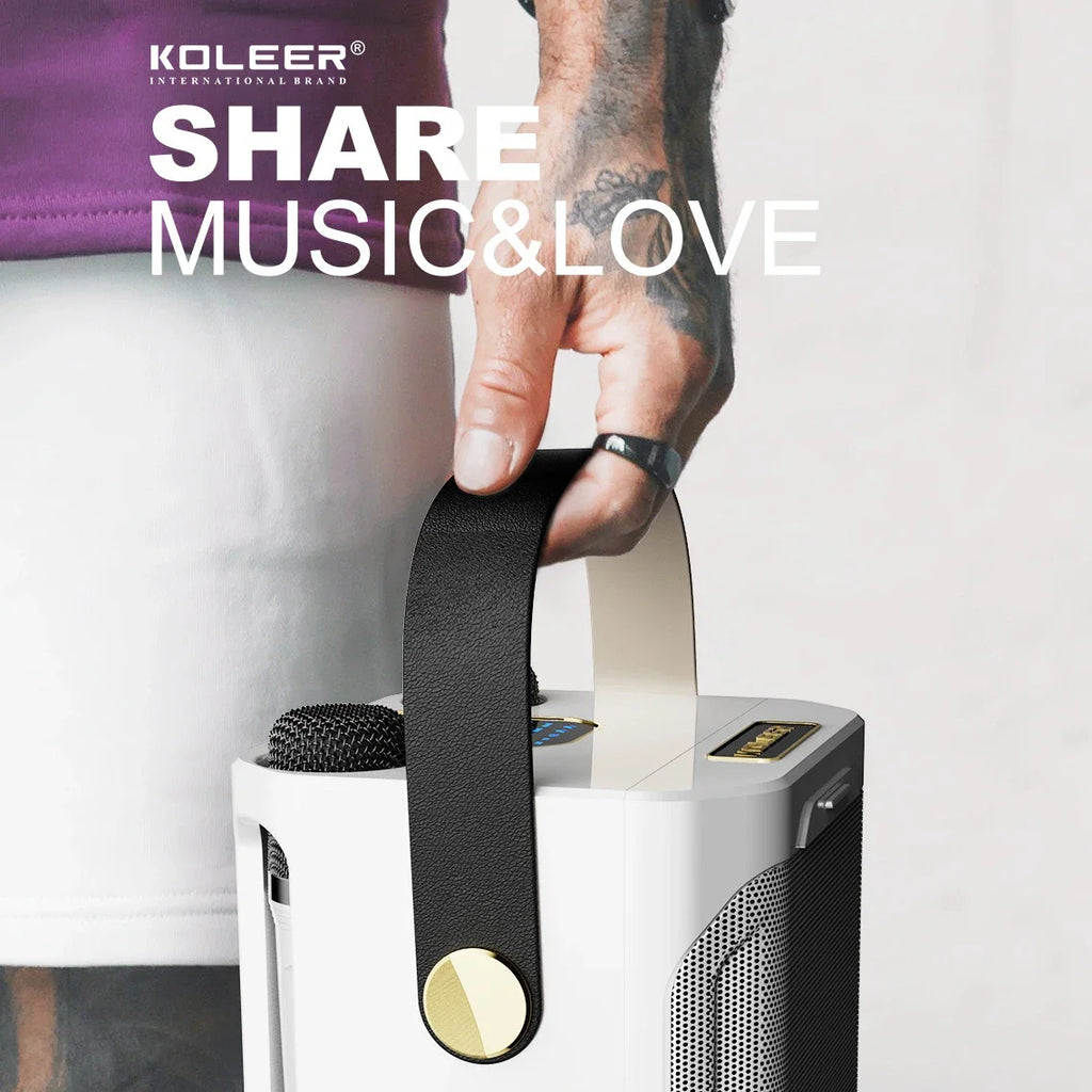 Wireless Subwoofer Portable Powerful Karaoke Bluetooth Speaker With Microphone Sound Box Music Machine High Power Caixa De Som