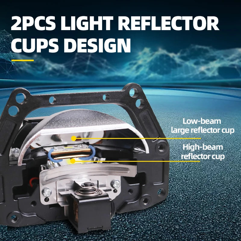 SANVI Car LK8 Bi LED Projector Lens Headlight 12V 120W Hella 3R G5 For H4 H7 9005 9006 LED Light Retrofit Car Accessories