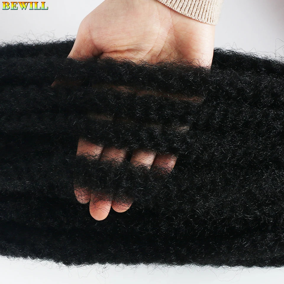 18 Inch 1-6 Packs Marley Twist Crochet Hair Black Brown to Blonde Synthetic Afro Marley Ombre Braiding Hair for Faux Locs Braids