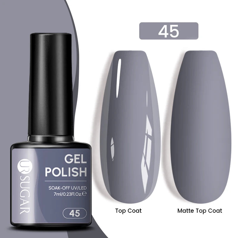 UR SUGAR 7ML Valentine’s Day Gel Nail Polish 107 Colors Classic Black Red Glitter Semi Permanent Autumn Soak Off UV Gel Varnish