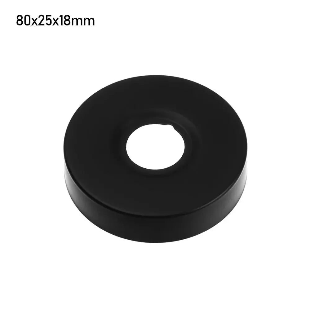 Black Shower Faucet Decorative Cover Chrome Finish Stainless Steel Wall Flange Water Pipe Wall Covers Bathroom Faucet Accessory