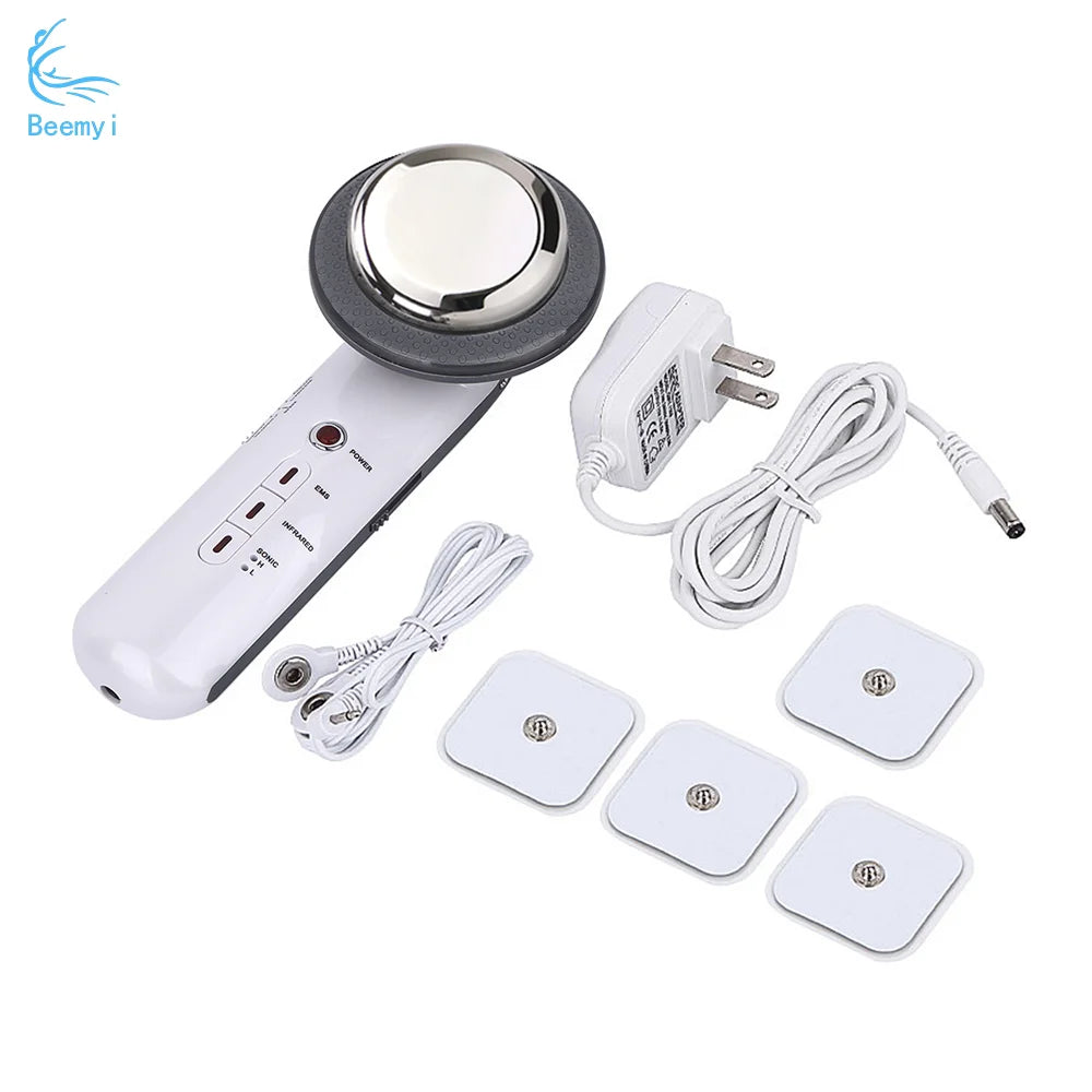 Ultrasound Cavitation Body Slimming Massager EMS Micro Current Weight Loss Far Infrared Facial Lifting Beauty Device