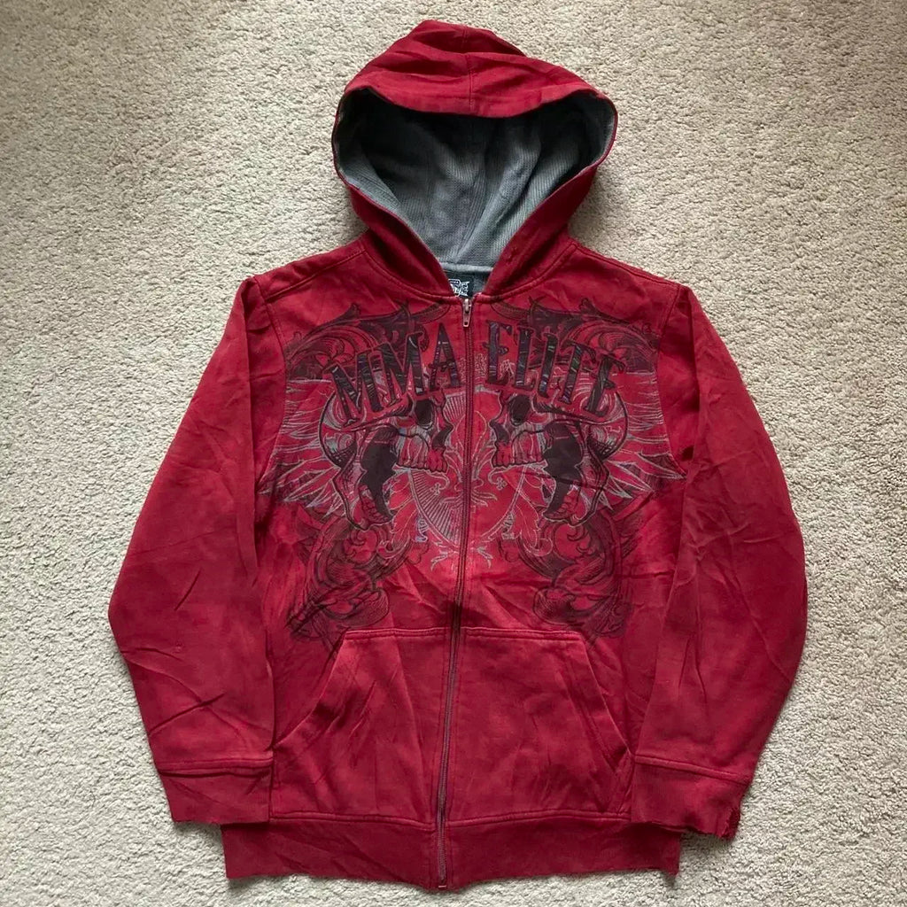 2026 American Fashion Trend Fur Collar Zipper Hoodie Men Street Hip Hop Retro Loose Sweatshirt Unisex Fleece Padded Warm Hoodie