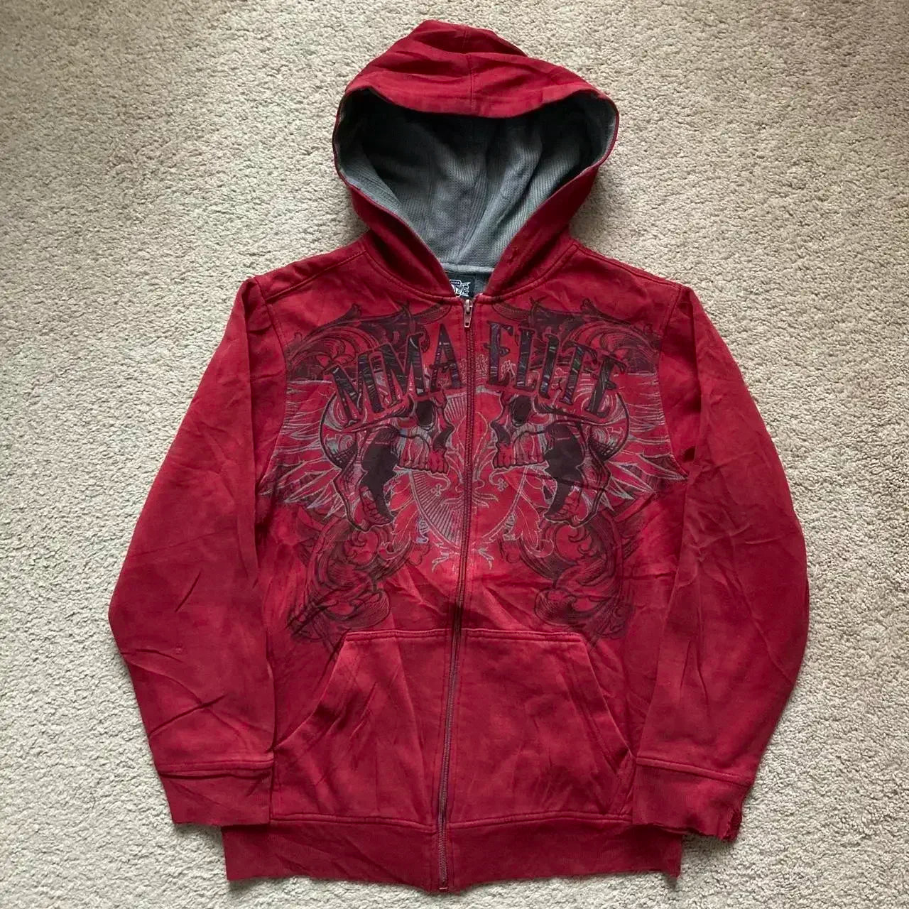 2026 American Fashion Trend Fur Collar Zipper Hoodie Men Street Hip Hop Retro Loose Sweatshirt Unisex Fleece Padded Warm Hoodie