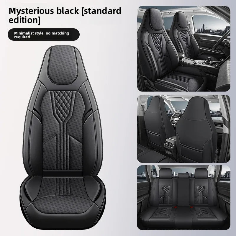 Universal Sporty Seat Luxury Car Seat Full Cover Perforated Breathable Leather Sedan SUV. Cushion Car Seat Full Cover Protection