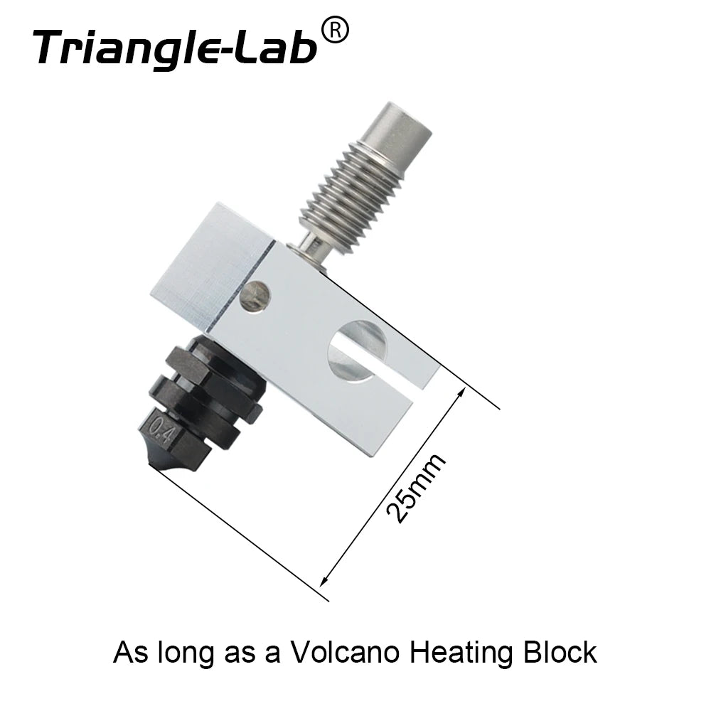 Trianglelab MZE™ DLC V6 Melt Zone Extruder Increase Flow for V6 Nozzle CHC Hotend CHC XL Rapido Hotend Voron 3D Printer