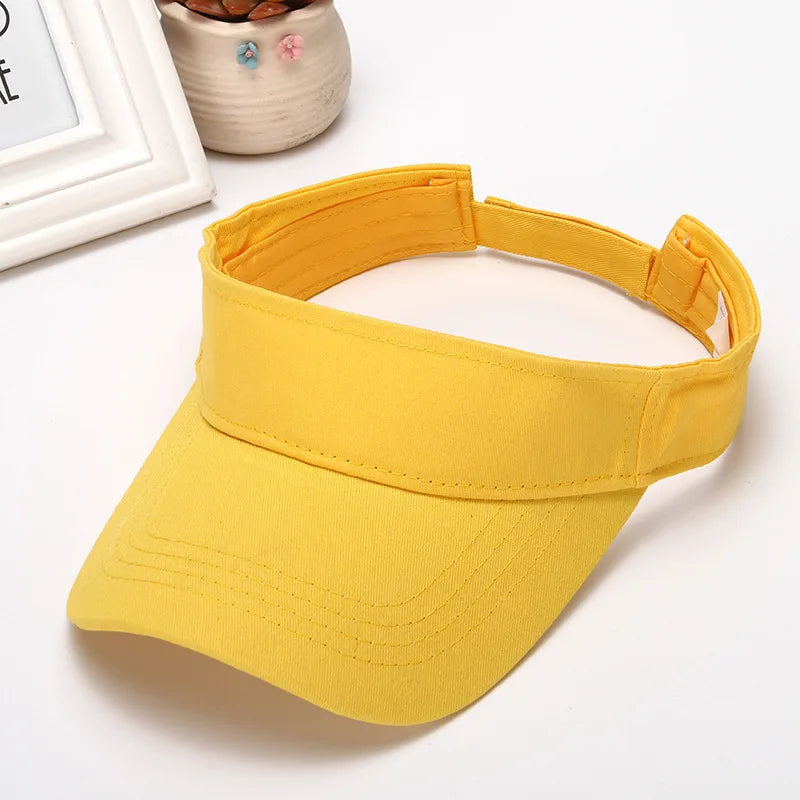 Tennis Visor Cap Solid Empty Top Cotton Men's Caps Visors for Women Baseball Hats Outdoor Sports Gorro Con Visera Dropshipping