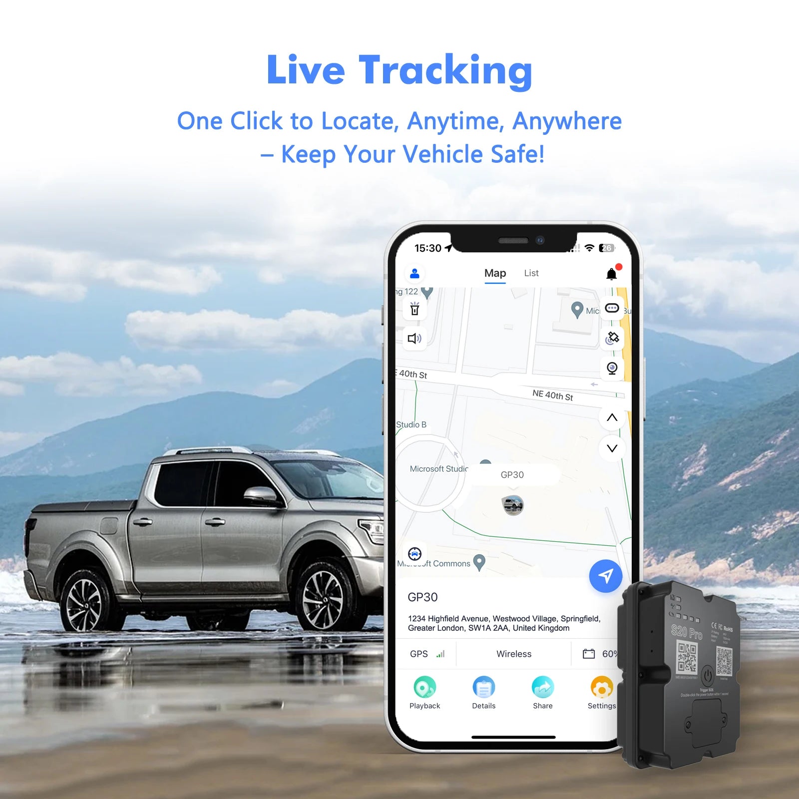 Best 4G Anti-Theft GPS Tracker for Car/Motorcycle - ‌Strong Magnetic Vehicle Locator with Paid APP Tracking/Security Protection